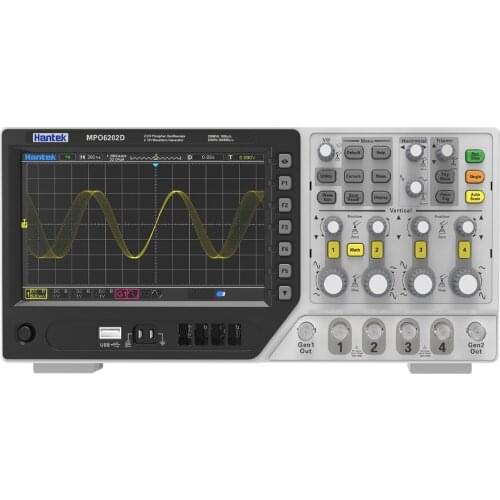 MPO6204D 4CH 1GS/s High Accuracy Factory Low Cost USB Device 7 Inch TFT Screen Six In One 200MHz Hantek Digital Oscilloscope