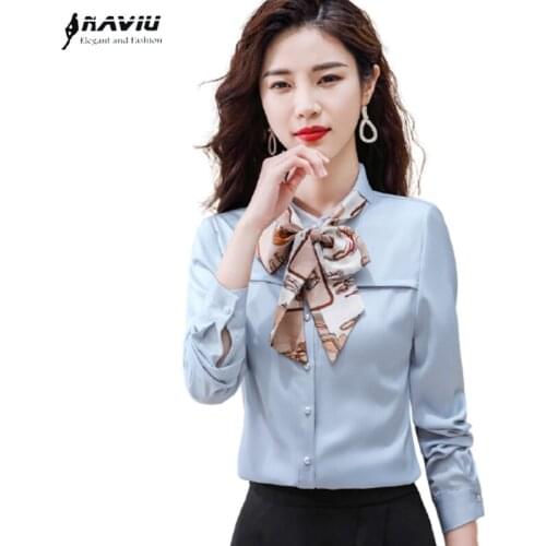 NAVIU Elegant and Fashion Stand-up Collar Blouses