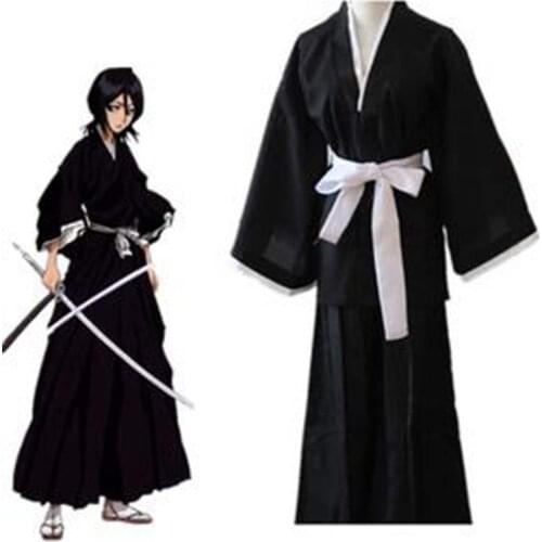 New costume cosplay bleach Kurosaki Ichigo Rukia Kuchiki anime japanese for adult women men party role play