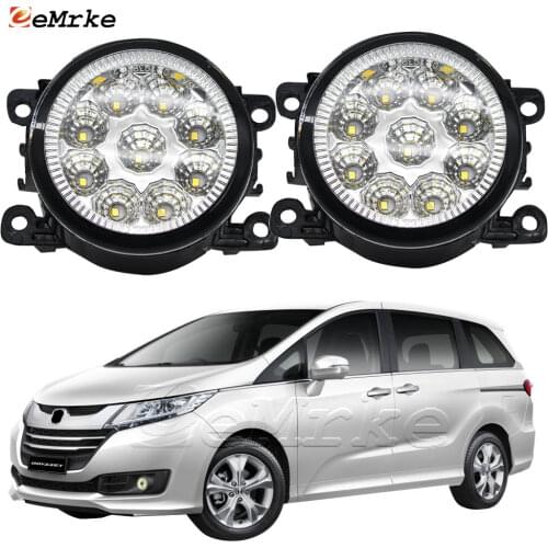 2PCS Car Styling 9-Pieces LED Fog Light Lamp for Honda Odyssey VTi AU-spec 2014-2017 H11 12V Halogen Fog Lights DRL