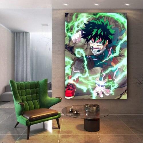 Anime My Hero Academia Poster Characters Izuku Midoriya Poster Photo Poster Artwork for Wall Decor Painting