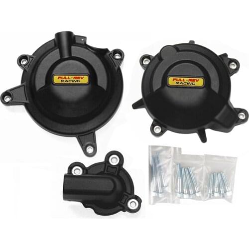 Full Rev Racing Engine Case Guards Protectors Cover For Kawasaki Ninja 400 2017 – 2018 Black