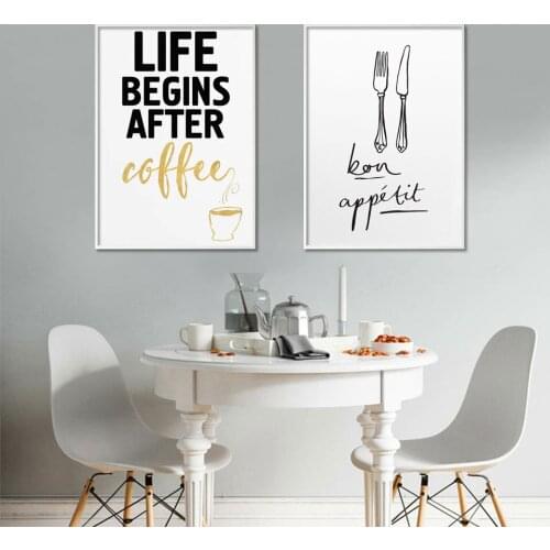 Posters and Prints French Kitchen Art Decor But First Coffee Bon Appetit Print French Kitchen Wall Art Canvas Painting