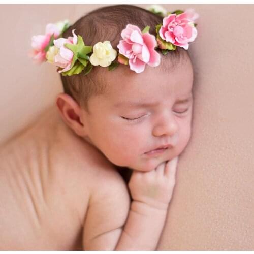 Baby Girl Headband Headwear Infant Hair Accessory Cloth Birthday Gift Kids Flower Floral Newborn Children photography wreath