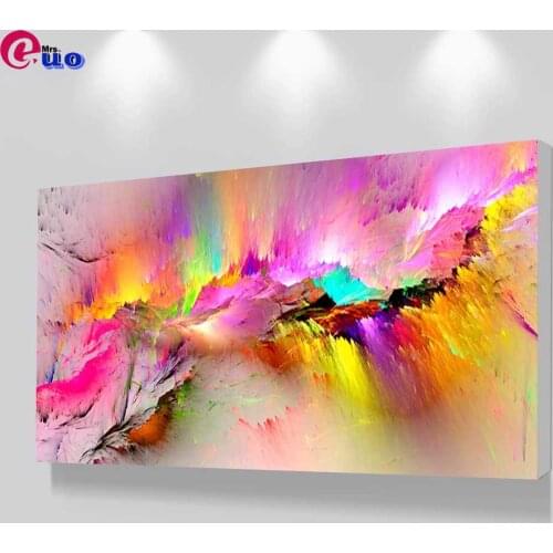 Dropshipping Diamond Painting Cross Stitch Kits For Living Room Wall Modern Diamond Mosaic Pictures Abstract Colorful Cloud Art