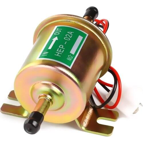 Universal Metal Solid Gasoline Petrol 12V Inline Vehicle Electric Fuel Pump HEP-02A Low Pressure for Nissan Mazda Toyota