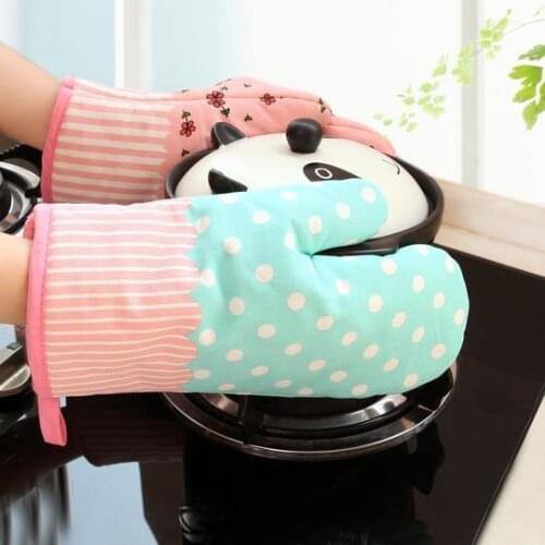 Baking Heat Insulation Microwave Oven Mitts Special Baking Gloves for Kitchen Skid Resistance High Temperature Anti Hot