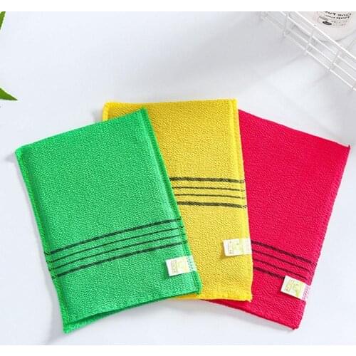 1pcs Double-sided Scrub Towel Korean Exfoliating Bath Washcloth Body Scrub Shower Towel Portable For Adults Coarse Grain Towel