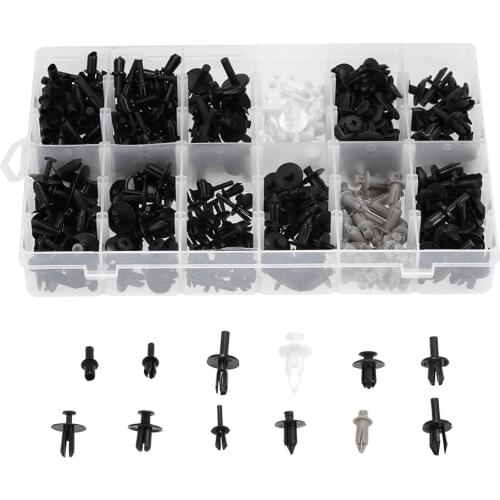 350pcs Car Plastic Push Retainer Pin Rivet Trim Clip Assortments Kit