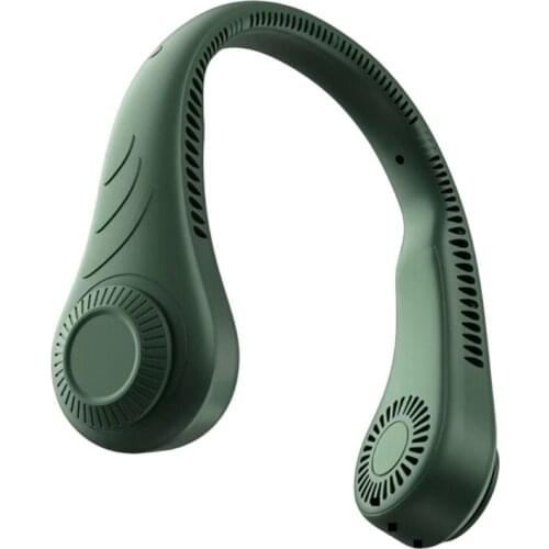360 Degree Hanging Neck Fan Portable Cooling Fan USB Leafless Neckband Fan 78 Surround Air Outlets 4000Mah Rechargeable