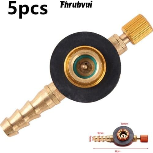 5pc Outdoor Universal Valves Connector Stove Gas Refill Adapter Cylinder Tank Acc Canister Tool Refillable Gas Adapter Stove