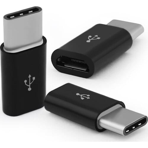 2pcs Original Type-C USB Adapter Micro USB Female to USB 3.1 Type C Typec Male Cable Convertor Connector Fast Data Sync