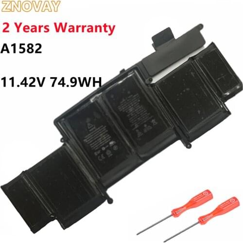 ZNOVAY 11.42V 74.9WH/6559mAh A1582 Laptop Battery For Apple Macbook Pro 13" Retina A1502 (2015 year ) ME864 ME865