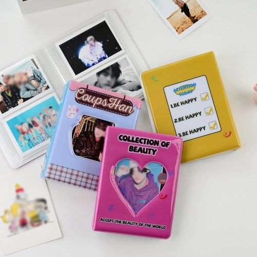 Cartoon Heart Album Holds 64 Mini Photos Instax Album Photo Album for Mini Fuji Instax & Name Card 7s 8 25 50s Mini Photo Album
