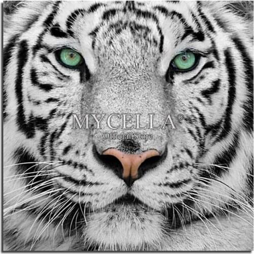 Animals Diamond Mosaic 5D Diy Diamond Painting Tiger Wall Sticker Diamond Embroidery Needlework Full Round Rhinestone Home Decor