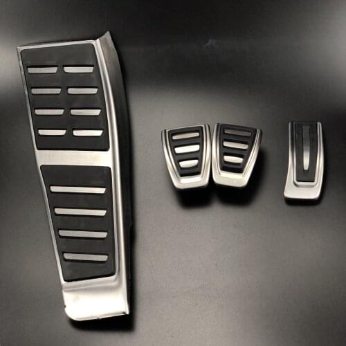 RHD Stainless Steel Car Accessories Fuel Brake Footrest Pedals Cover For Audi A4 S4 B8 (8K) A5 B8 S5 (8T) A5 B9 A6 C7 (4G) Q5 8R