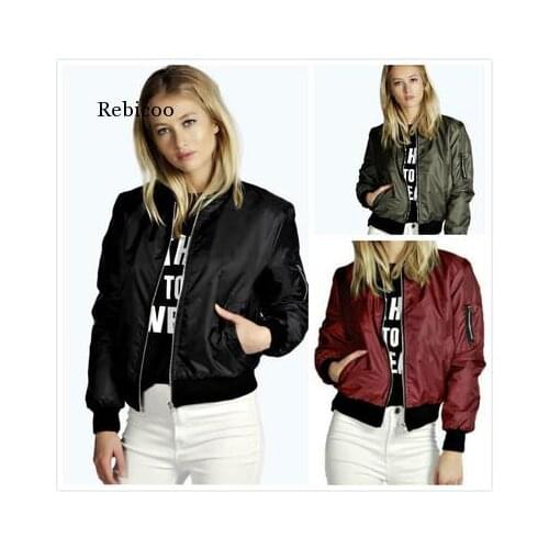 Baseball Style Coat Women Winter Casual Stand Collar Short Outerwear Autumn Harajuku Streetwear Thin Jacket Coat Plus Size