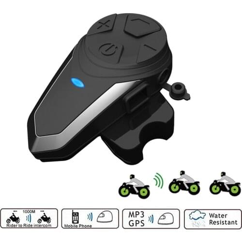 BTS3 Motorcycle Helmet Intercom 1200M BT-S3 IPX7 Waterproof FM Headset bluetooth 3 Riders group talk helmet Intercom