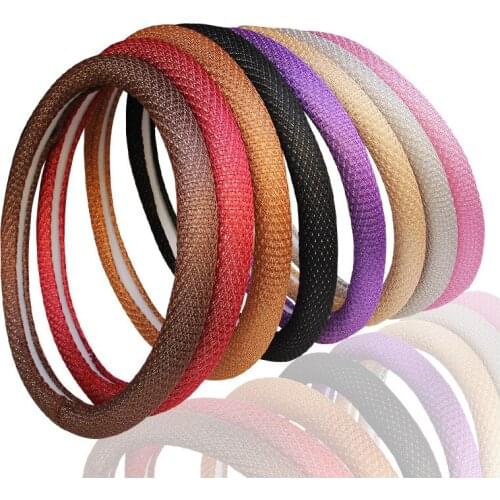 Summer Heart Net Ice Silk Steering Wheel Cover Cool Multicolor Optional Affordable Grip Cover