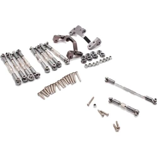 For WPL B1 B-1 B14 B-14 B24 B-24 C14 C-14 1/16 RC Car Spare Parts Upgrade Metal Front Rear Axle Gear/Ball Pull Rod/Steering Rod