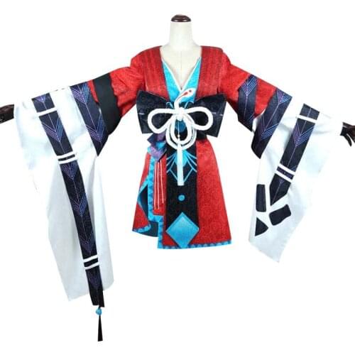 Hot Game Onmyoji Cosplay Ittan Momen Costume Dress Kimono Costume New SSR Shikigami Costume