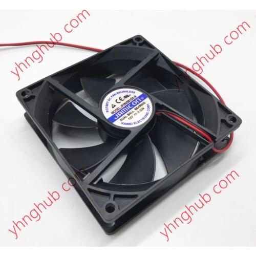 Jamicon JF0925B1SR-R DC 12V 0.32A 90x90x25mm 2-wire Server Cooling Fan