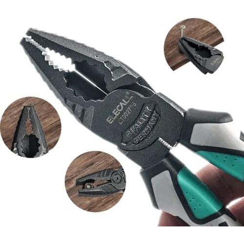 ELECALL7" 8" Multifunctional Universal Diagonal Pliers Needle Nose Pliers Hardware Tools Electrician Universal Wire Cutters