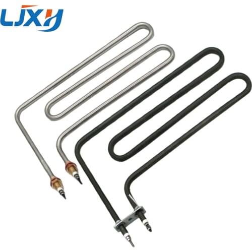 LJXH 220V/380V 304SUS Long Handgun Shape Electric Sauna Stove Heating Element,Dry Steam Tubular Air Heater Heat Tube 1.2KW/1.5KW