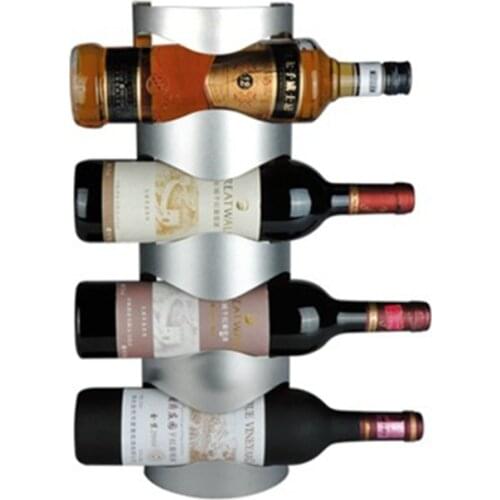 Home Bar Stainless Steel Wall Hanging Wine Rack Holders Wine Bottle Display on Wall Stand Rack Suspension Storage Organizer