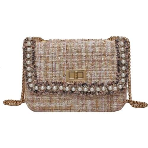 2020 New Fashion Small Square Bag Chain Womens Shoulder Crossbar Bag Leisure Time Solid Color Versatile Personality