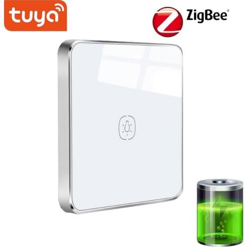 Tuya ZigBee Battery Switch, Scene Panel Switch One Button Automation Working with TuYa ZigBee Hub, One-click linkage