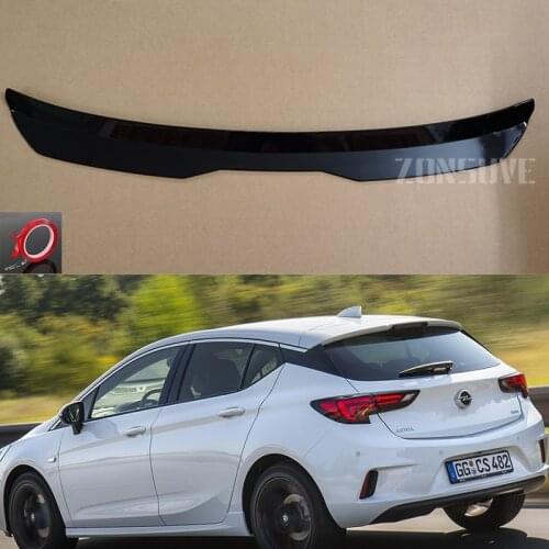 Use For Opel Astra 2016-2018 Year Roof Spoiler Carbon Fiber Look Accessories Body Kit Factory Style