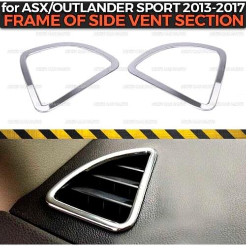 Frame of side vent section case for Mitsubishi ASX/Outlander Sport 2013-2017 ABS plastic 1 set / 2 pcs molding decoration car