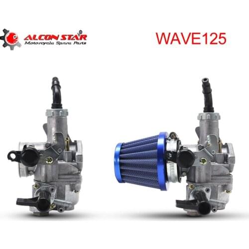 Sclmotos- 20mm Motorcycle WAVE125 Carburetor Carb With 42mm Air Filter Karboretor Karb for Honda WAVE 125 W125 Scooter Racing