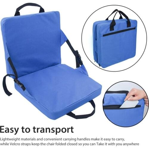 Stadium Seat Cushion Canoe Waterproof Chair with Back Support for Hiking Camping Boating