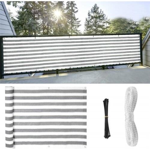 Grey White Stripes Sunshade Net Outdoor Garden Privacy Net Succulents Plants Protection Cover Anti-UV Sun Shelters