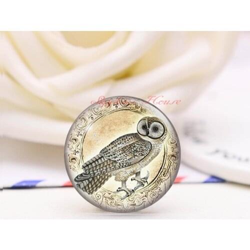 Handmade Round Bird photo glass Cabochons, Jewelry Finding Cameo Pendant Settings, (F7585-97287)