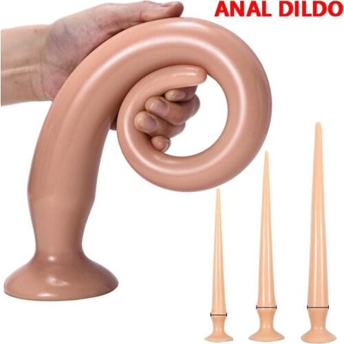 Super Long Dildo Suction Cup Soft Anal Plug Women Anal Dilator Gay G Spot Stimulus Butt Plug Sex Toys Man Prostate Massager