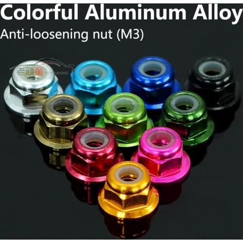 RC Cars Parts Connector Accessories 4PCS Aluminum CNC M3 Wheel Nuts Self-locking Tires Hex Nut Anti-loose Wheel Rim Screws