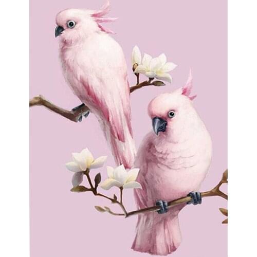 Animal pink parrot 5D DIY Diamond Painting Full Square/Round bird 3D Diamond Embroidery Sale Pictures of Rhinestone Decor FG1995