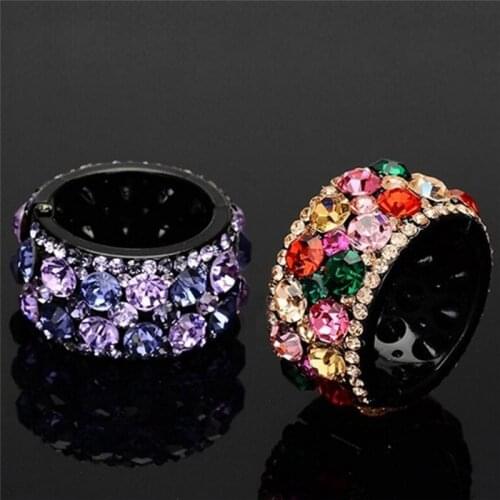 1pc Ponytail Ring Buckle Holder Hair Clips Plastic Crystal Gum Hairpin for Hair Women Accessories High Quality