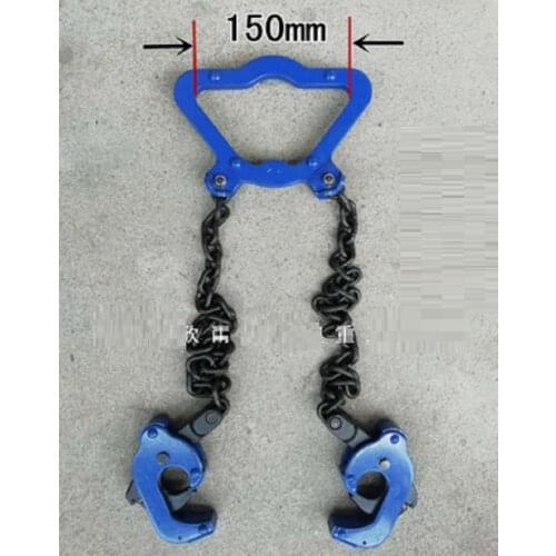 1Ton die forging Iron oil drum lifter, clamp plastic bucket barrel oil tank can G80 chain sling