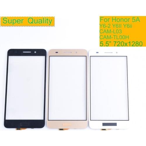 10Pcs/lot For Huawei Honor 5A CAM-L23 CAM-L03 CAM-L21 CAM-AL00 Touch Screen Panel Sensor Digitizer Front Glass Touchscreen Y6ii