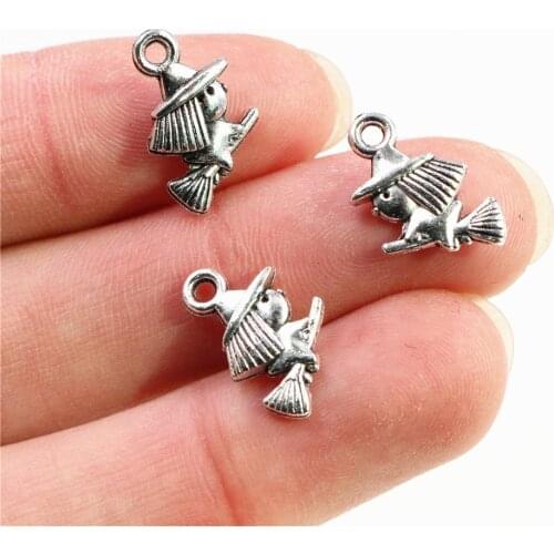 16x10mm 30pcs Antique Silver Plated Magician Handmade Charms Pendant:DIY for bracelet necklace-P2-01