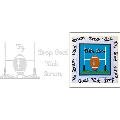 2021 New Football and Grass Metal Cutting Dies For Mould Cut Paper Making Decoration Greeting Card Scrapbooking DIY NO Stamp Set