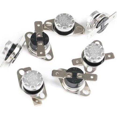 KSD301 10A/250V Bakelite Button Thermostat Temperature Control Switch Normally Closed/Open 0~95