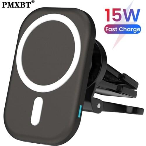 For Magnetic iPhone 12 Pro Max 12 Mini Fast Charging 15W Wireless Car Charger Air Vent Mount Magnet Adsorbable Holder in Car
