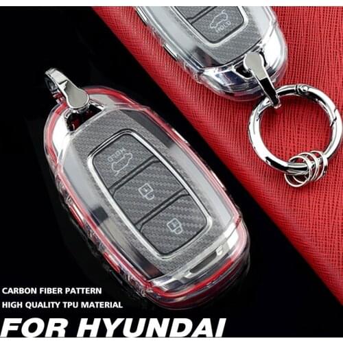 Solf TPU Key Cover Case For For HYUNDAI Santa Fe Ix45 Palisade Accent Veloster Kona Nexo Elantra GT Sonata I30 IX35 Tucson