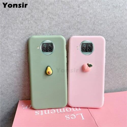 3D Fruit Case For Xiaomi Mi 10T Lite Silicone Cover For Xiaomi Mi 10T Pro Mi10T Pro 5G Soft Cute Phone Bags Grape Back Covers