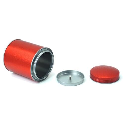 Pure Color Ice Cracked Pattern Tea Caddy Loose Tea Packaging Tins Screw Cap Sealed Tin Can Food/Season Storage Box With Lid